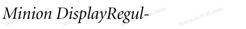 Minion DisplayRegul字体转换